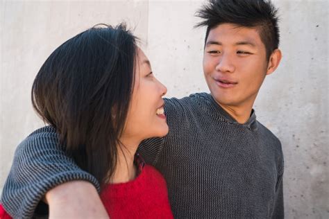 Free Photo Asian Couple Having Good Time Together