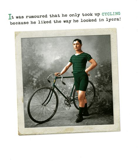 Humorous Birthday Card Cycling Like Way Looked In