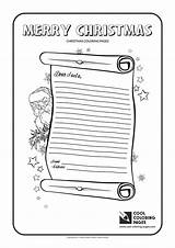 Santa Coloring Letter Claus Christmas Pages Cool Letters Kids Tree Print sketch template