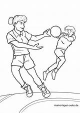 Handball Malvorlage Malvorlagen Ausmalbilder Mewarnai Olahraga Spielerinnen Terupdate Tk Paud Spielen sketch template