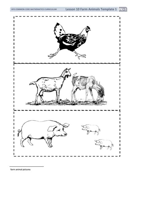 farm animals template printable