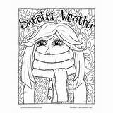 Coloring Pages Weather Sweater Fall Adults Thanksgiving Adult Girl When Autumn Fun Scarf Dog Little Soft Book Crisp Begins Air sketch template