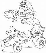 Wii Coloring Pages Getcolorings Kart Mario Color sketch template