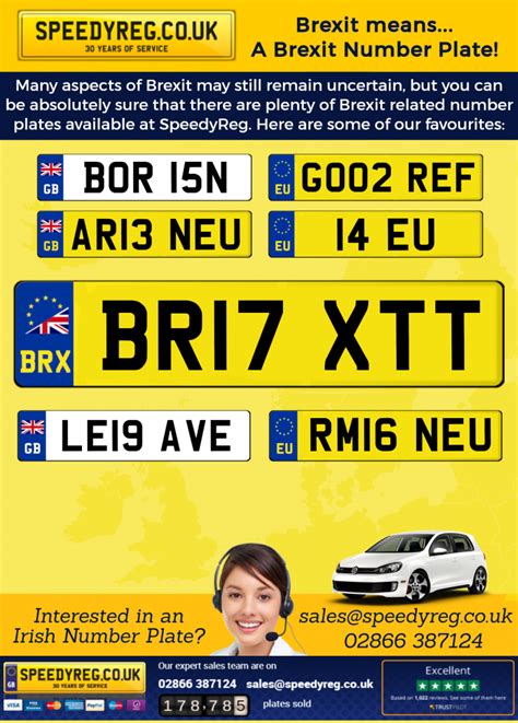 brexit number plates personalised number plates  speedyreg