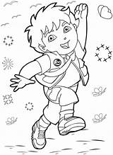 Diego Coloring Kids Pages Cute Characters sketch template