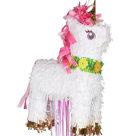 pull string sparkling unicorn pinata    party city