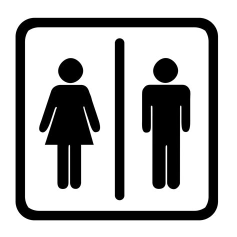 male female bathroom symbols clipart