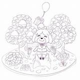 Coloring Isabelle Isabella sketch template