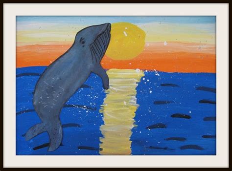 marymaking humpback whales  sunset kids art class eiffel tower
