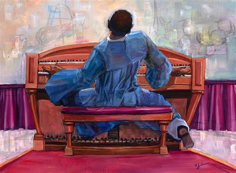 robert jackson  organist giclee  canvas african american fine art