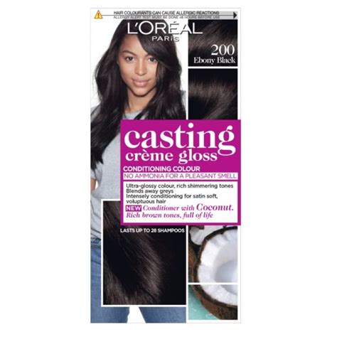 L Oreal Casting Creme Gloss 200 Ebony Black Semi Permanent Hair Dye