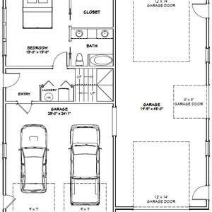 house  bedroom  bath  sq ft  floor etsy garage floor plans garage apartment