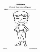 Audrey Hepburn Edumonitor sketch template