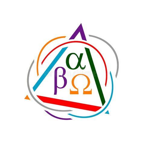 alpha beta omega logo math science symbol company icon design