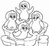 Penguin Coloring Pages Baby Cute Printable sketch template