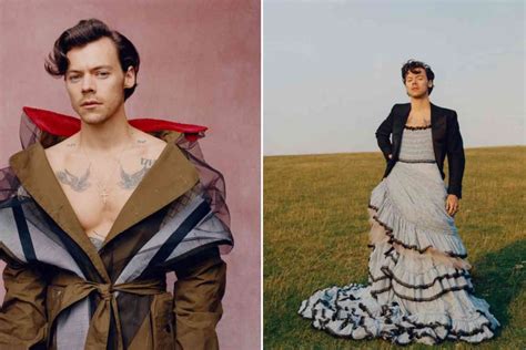 Harry Styles Posed In Various Dresses For His Vogue Cover Story Not
