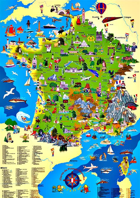 carte france avec sites touristiques