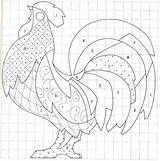 Rooster Pattern Mosaic Roosters Mccall sketch template