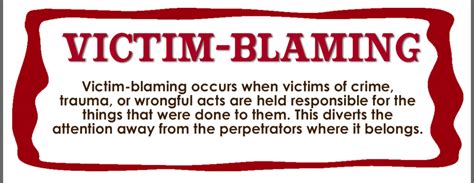 Victim Blaming Stop The Naming Blaming And Shaming Of Trauma Survivors
