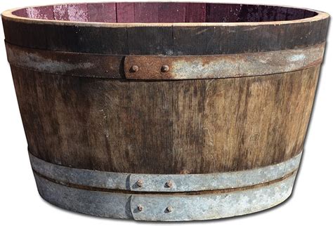 Wine Oak Barrel Planter Pot Half Cut Wooden Keg Barrels Ideal For The