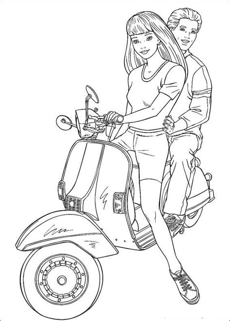 cartoons coloring pages barbie  ken coloring pages