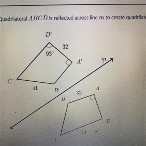 quadrilateral abcd  reflected     create quadrilateral
