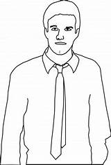 Wearing رجل تلوين صوره عنق ربطه I2clipart Iluminar sketch template