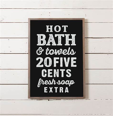 vintage bath wall sign bath sign vintage bathroom decor vintage bath