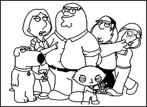 printable family guy coloring pages  kids