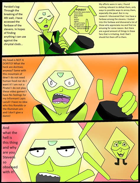 peridot reacts to her memes by kingofthedededes73 on deviantart