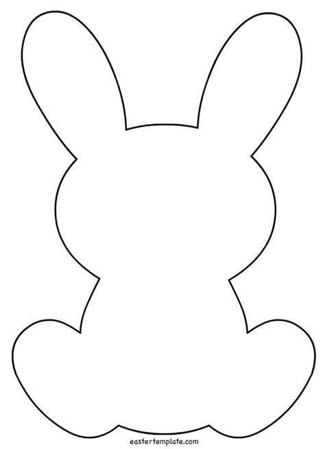 rabbit outline template printable easter template patrones de
