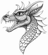 Dragons Zentangle sketch template