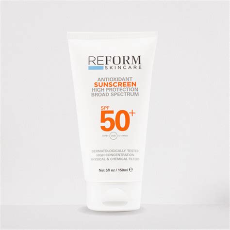 spf  antioxidant sunscreen reform skincare