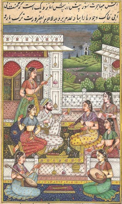 Mughal Miniature Harem Painting Mughal Miniature