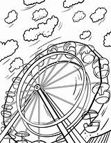 Wheel Ferris Coloring Pages Sheet Print Printable Drawings Wheels Designlooter Button Standard Prints Below Pdf Click Coloringcafe sketch template