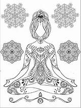 Coloring Meditation Pages Adult Template sketch template