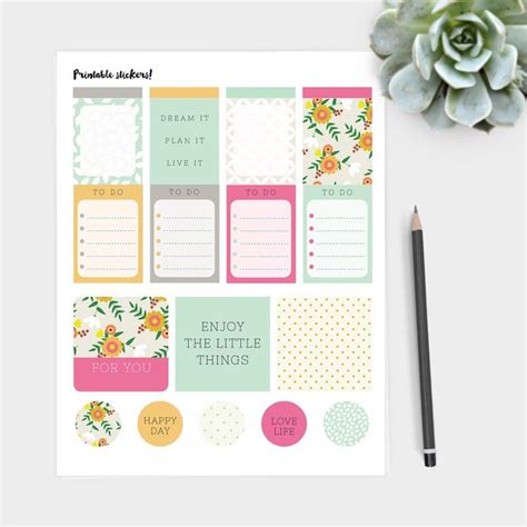 printable stickers  planners  gift wrapping pretty planner
