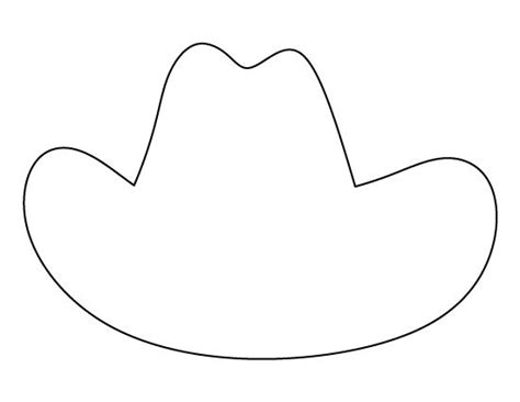 cowboy hat pattern   printable outline  crafts creating