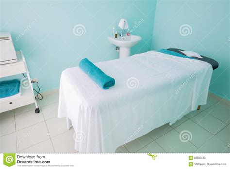 View Of Amazing Beautiful Inviting Comfortable Spa Room Massage Bed
