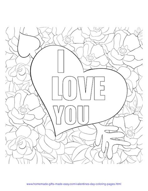 printable valentines day coloring pages valentines day