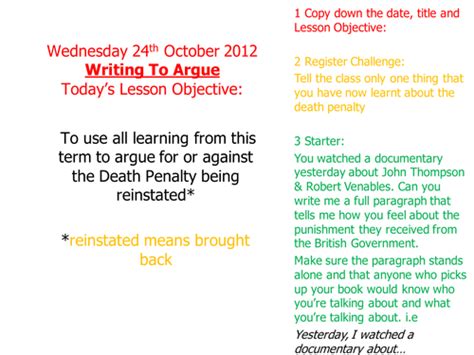 death penalty lesson  writing  argue teaching resources