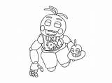 Chica Coloring Pages Color sketch template