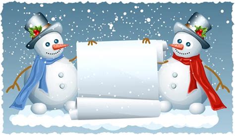 snowman vector cards