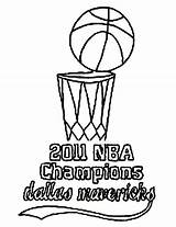 Coloring Mavericks Dallas Nba Champions Pages sketch template