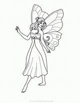 Fairy Coloring Pages Fairies Barbie Disney Drawings Books sketch template