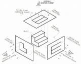 Orthographic Isometric Elevation Projection Object Sketching Engineering Projections Autocad Axonometric Box Isometrics Teknik Architectural Resim Seç Getdrawings sketch template