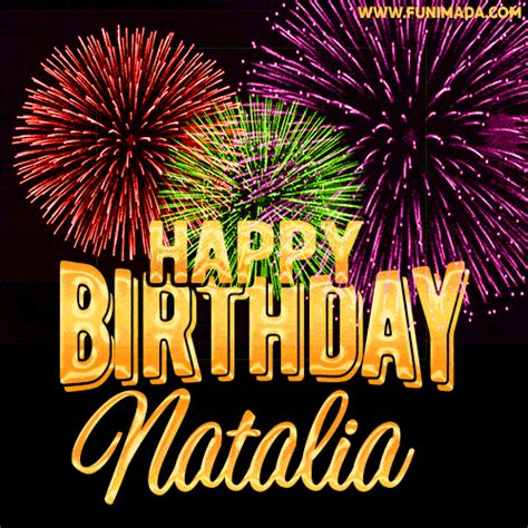 wishing   happy birthday natalia  fireworks gif animated