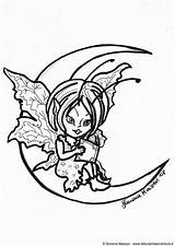 Fairy Moon Coloring Pages Printable sketch template