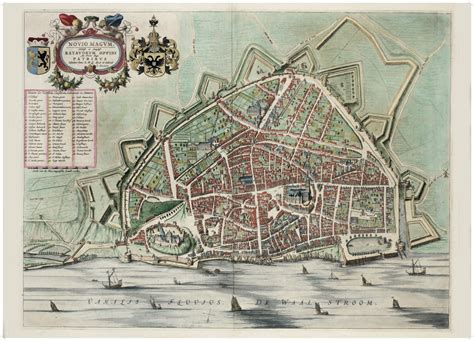poster historische kaart nijmegen stadsplattegrond  esque