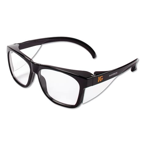 Maverick Safety Glasses Black Polycarbonate Frame Clear Lens Zuma